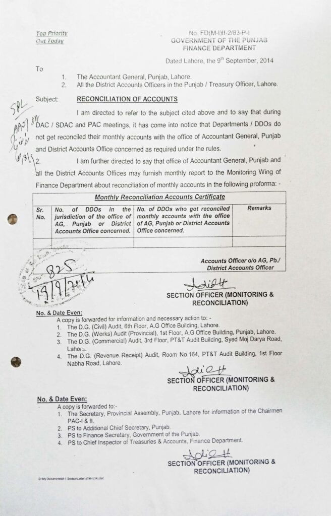 RECONCILIATION OF ACCOUNTS 09.09.2014